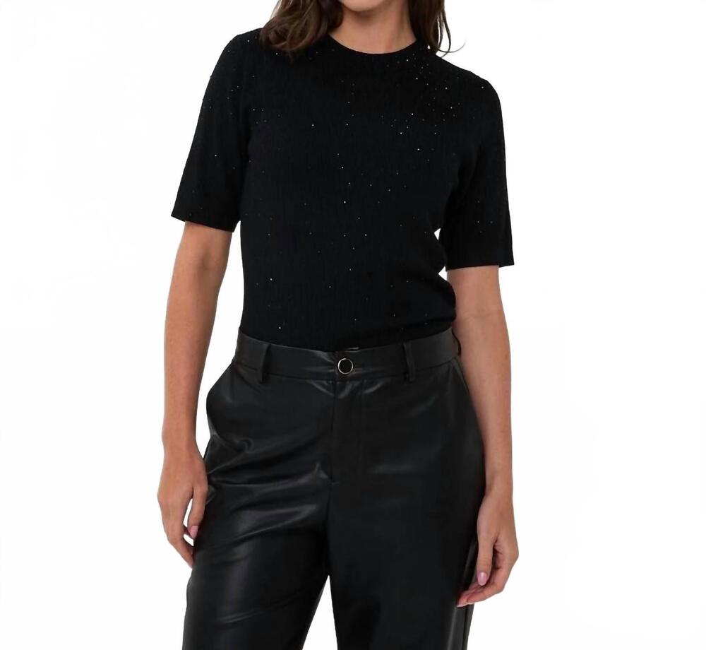 NEW ESQUALO birdie studs sweater in black